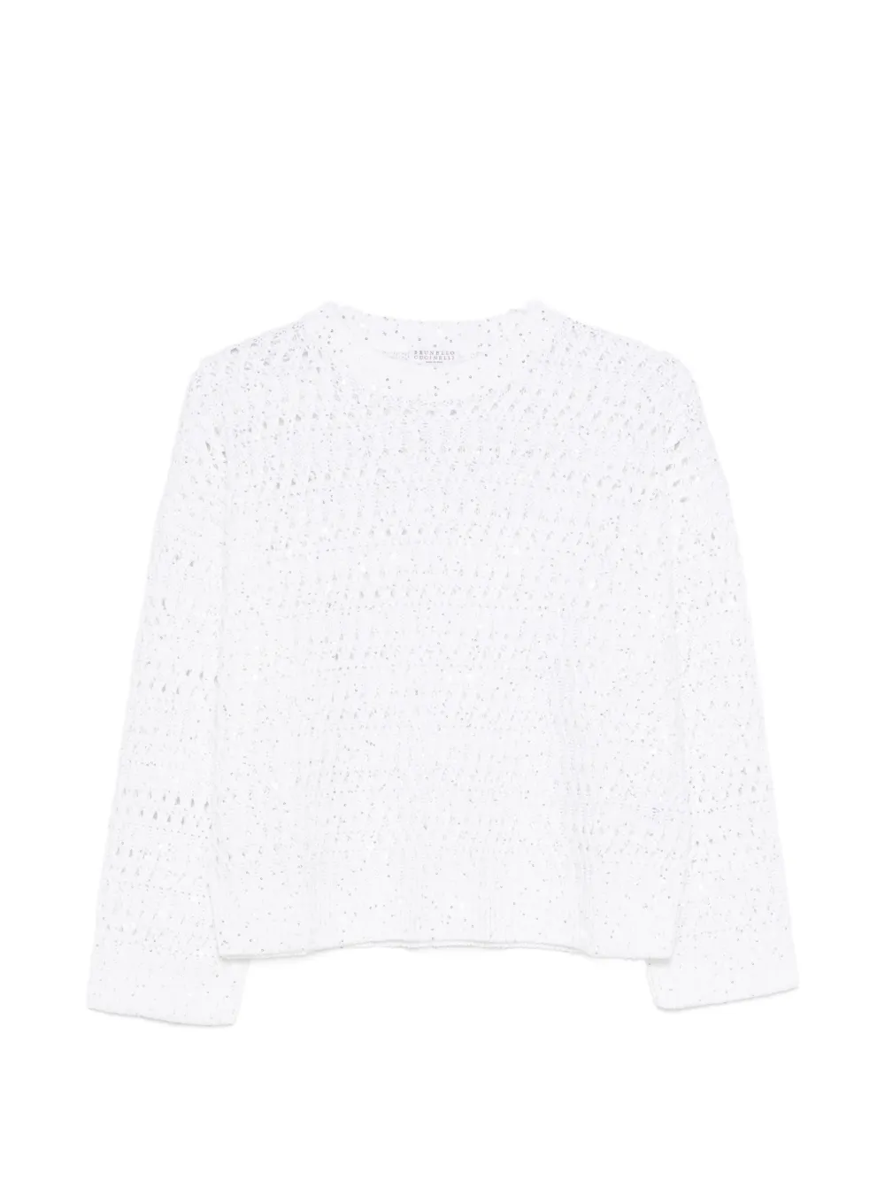 Brunello Cucinelli round-neck sweater - Bianco