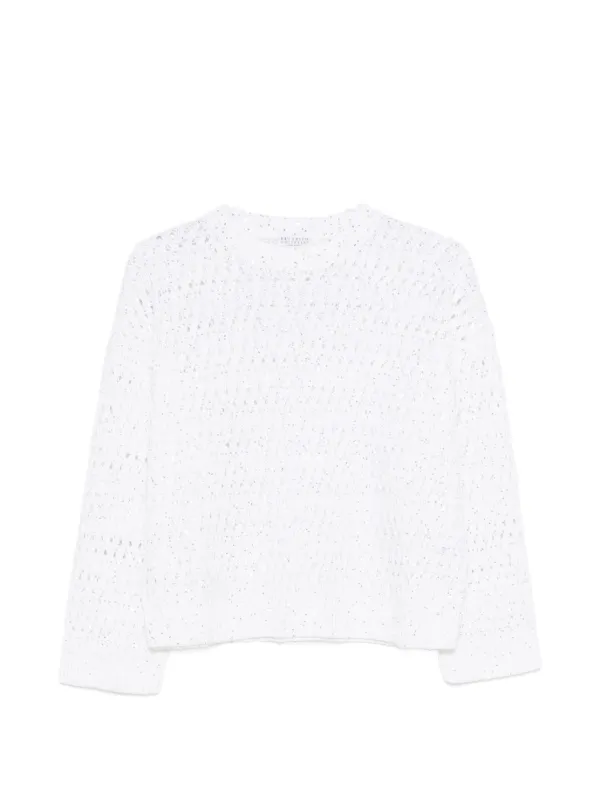 Brunello Cucinelli Round-neck Sweater in Neutrals