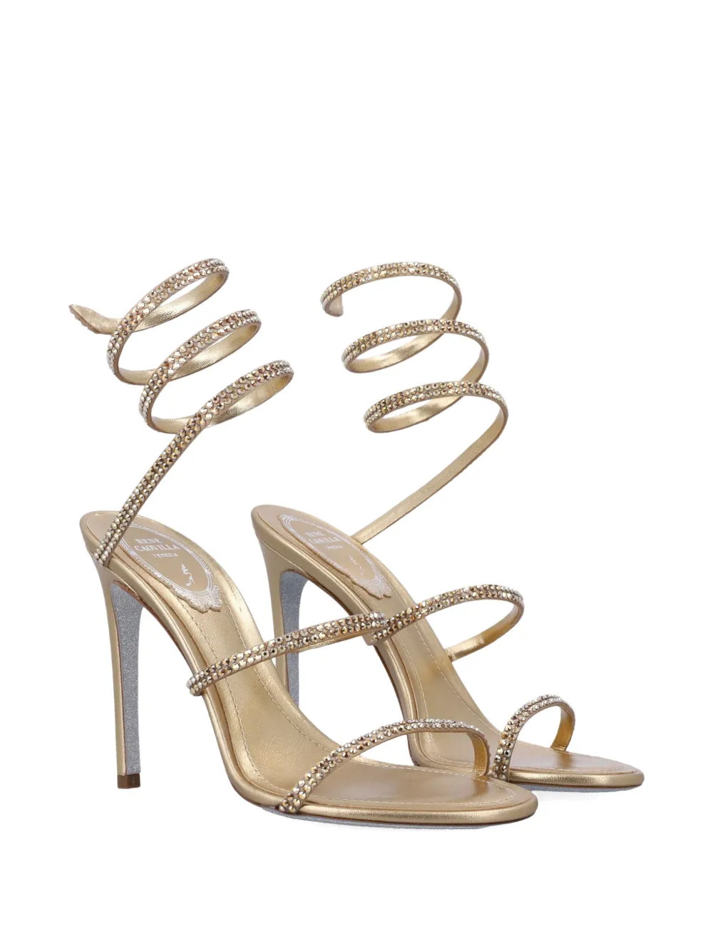 René Caovilla Cleo embellished pumps Goud