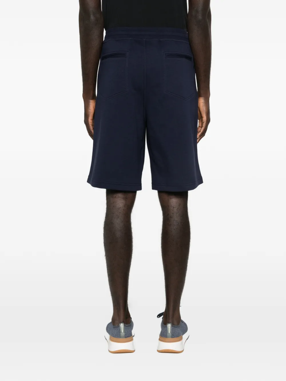 Brunello Cucinelli Broek met trekkoord en rits Blauw