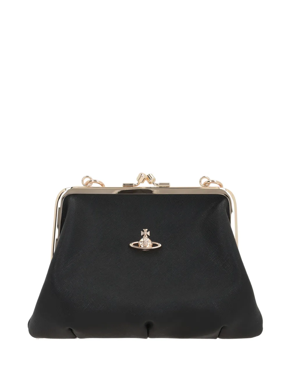 Vivienne Westwood Granny Orb-detail Shoulder Bag In Black