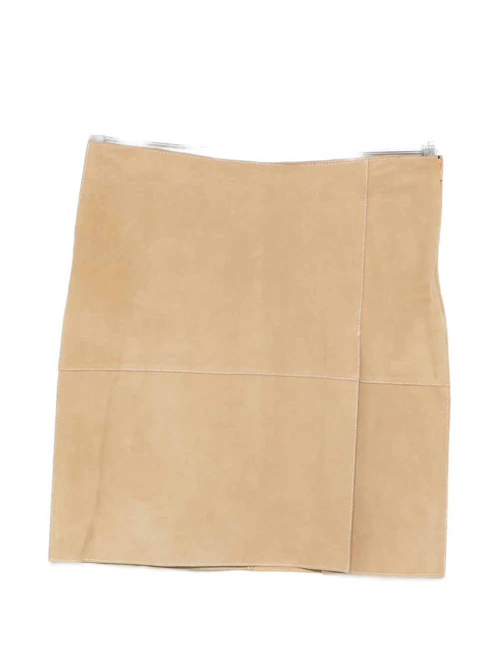 P.A.R.O.S.H. Minuetto suede mini skirt - Toni neutri
