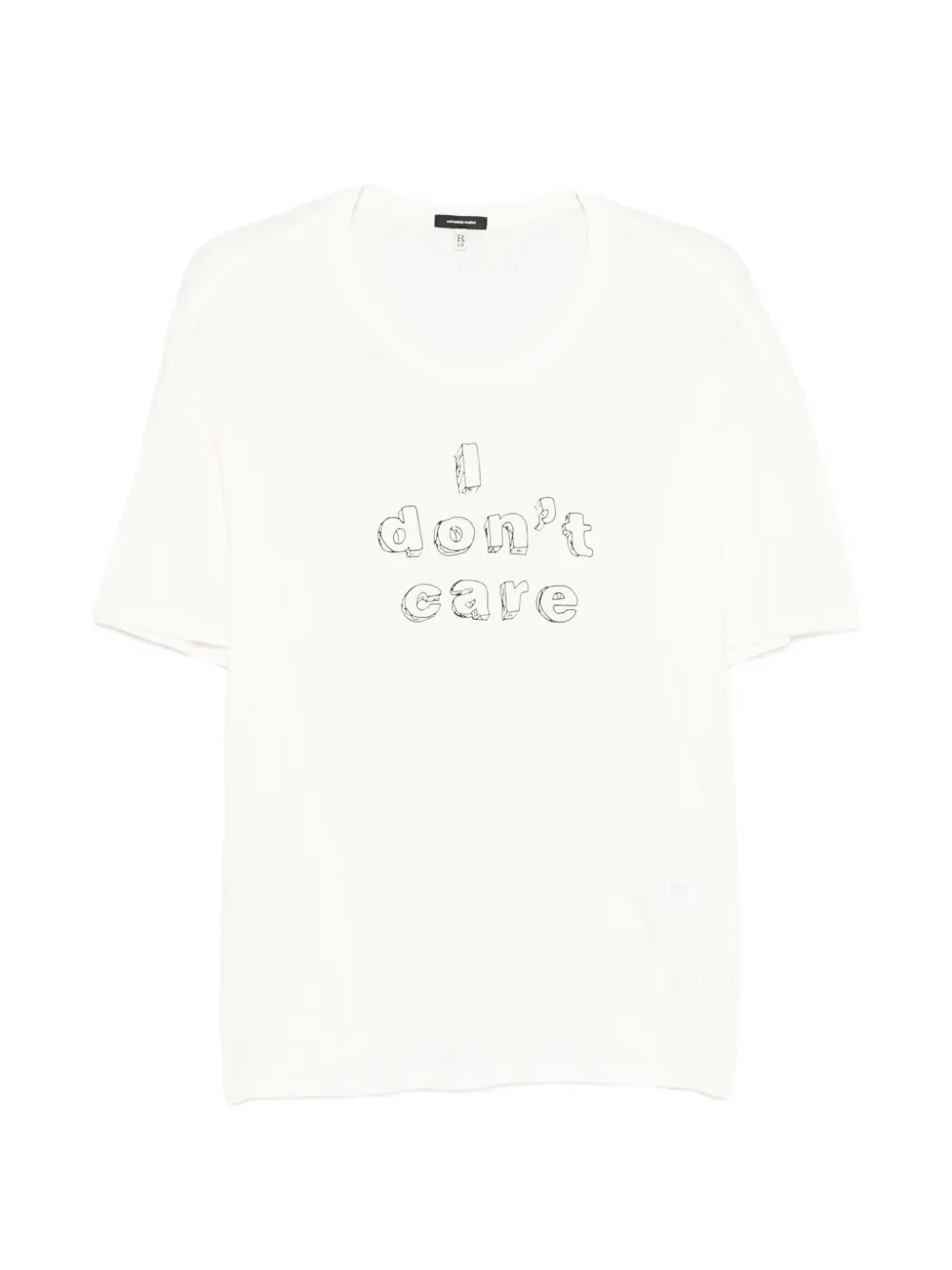 R13 I Don't Care graphic-print T-shirt - Toni neutri