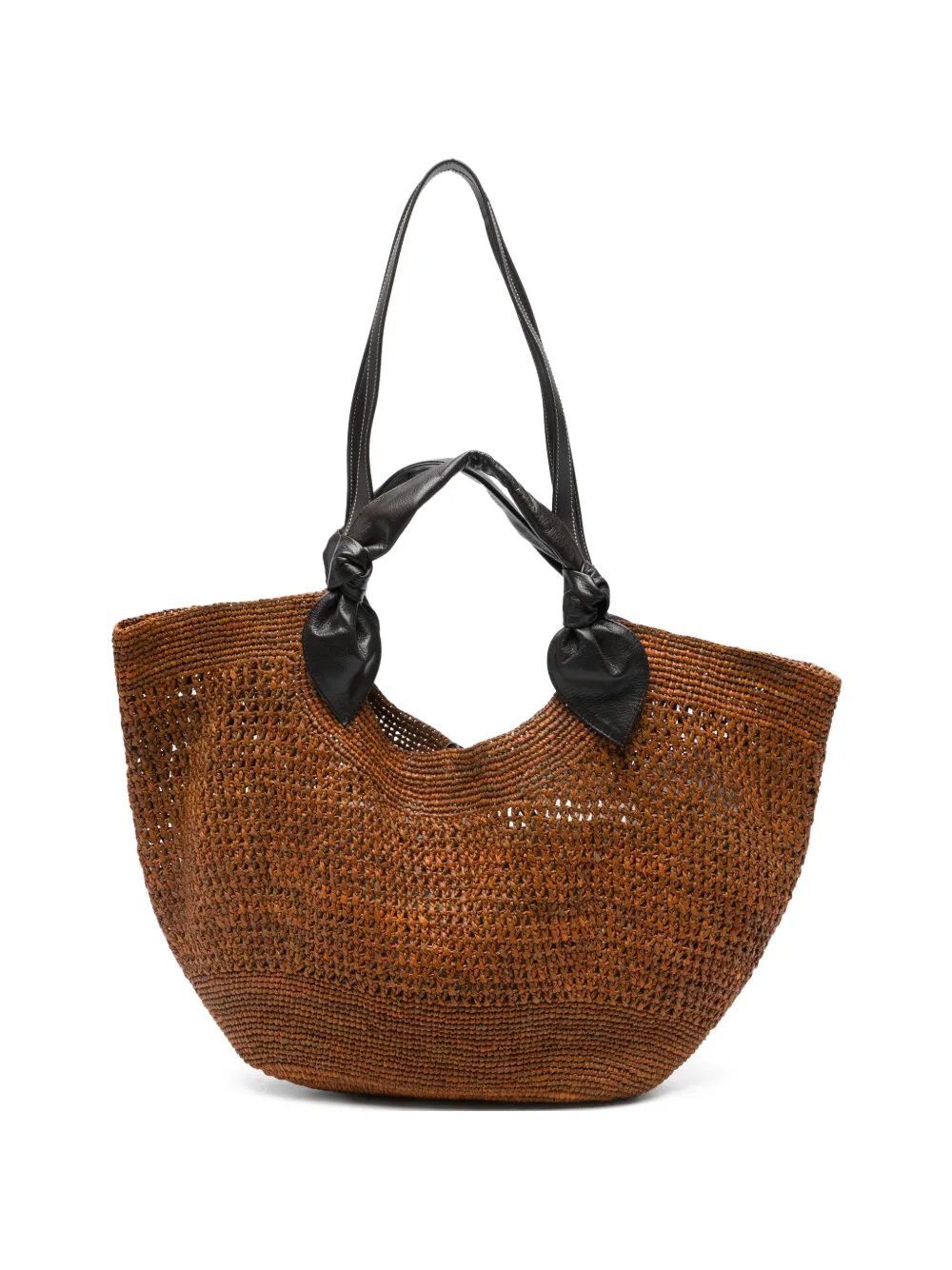 Hereu Fonol woven knotted tote bag - Marrone