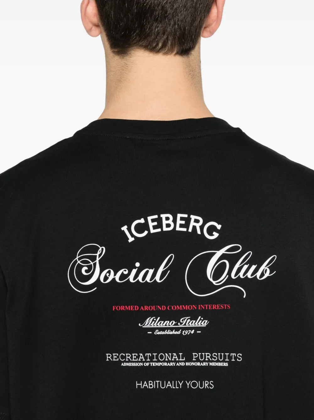 Iceberg T-shirt met logo Zwart