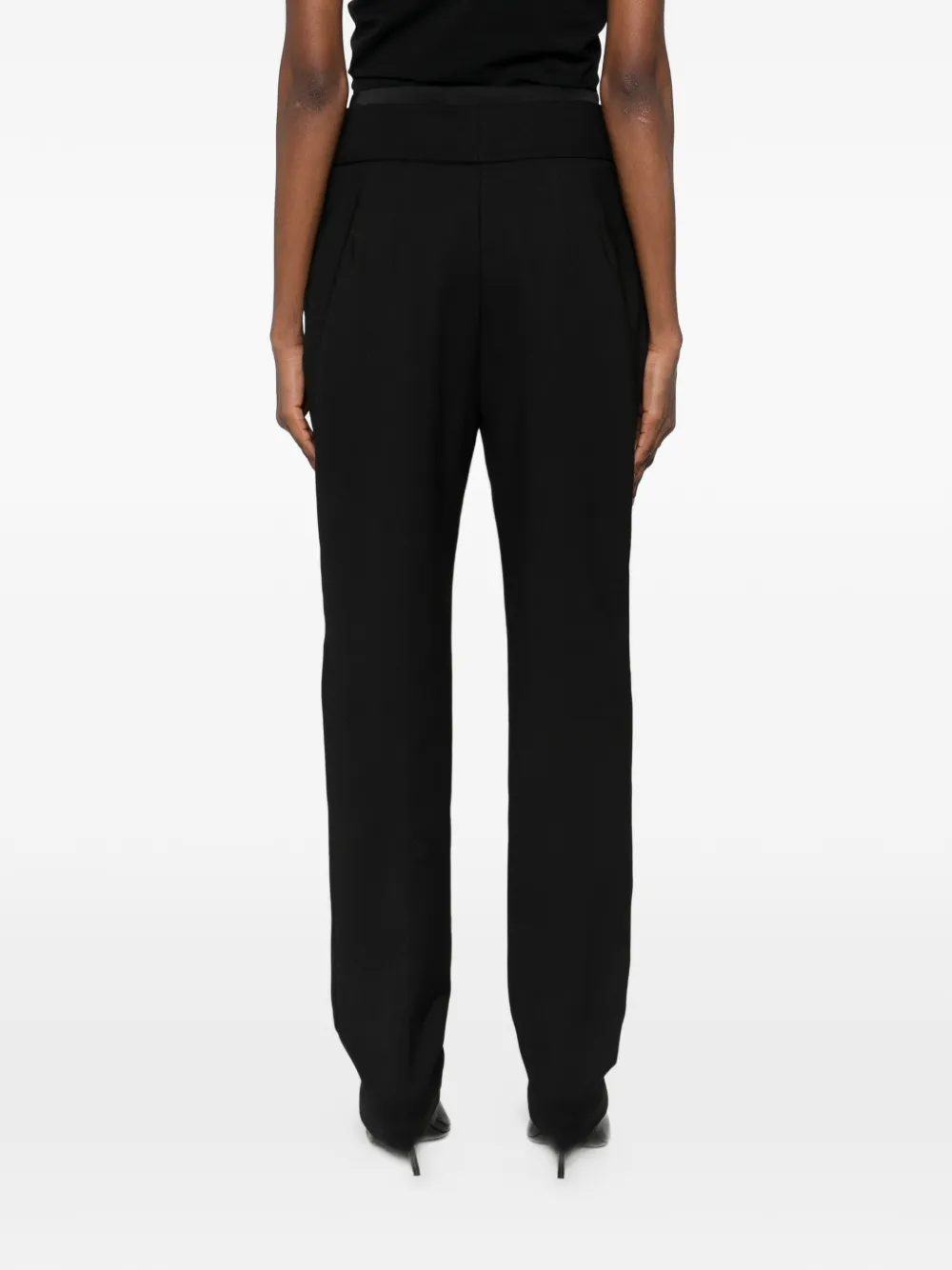 MITILIANE COUTURE Broek met dubbele rij knopen Zwart