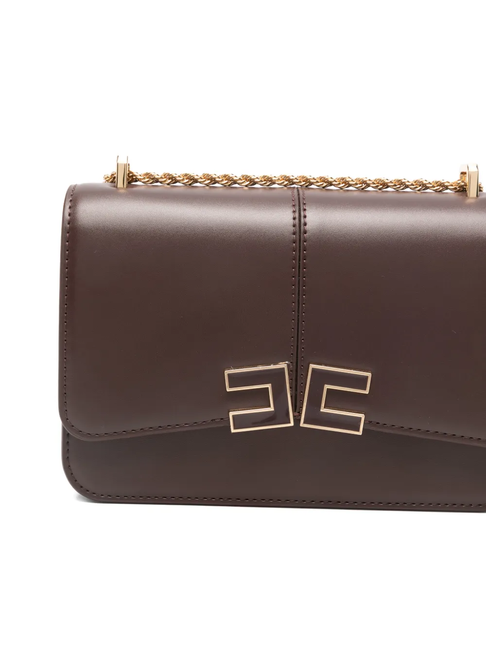 Elisabetta Franchi Kleine tas met kettinghengsel Bruin