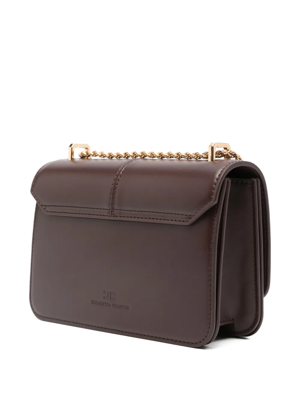 Elisabetta Franchi Kleine tas met kettinghengsel Bruin