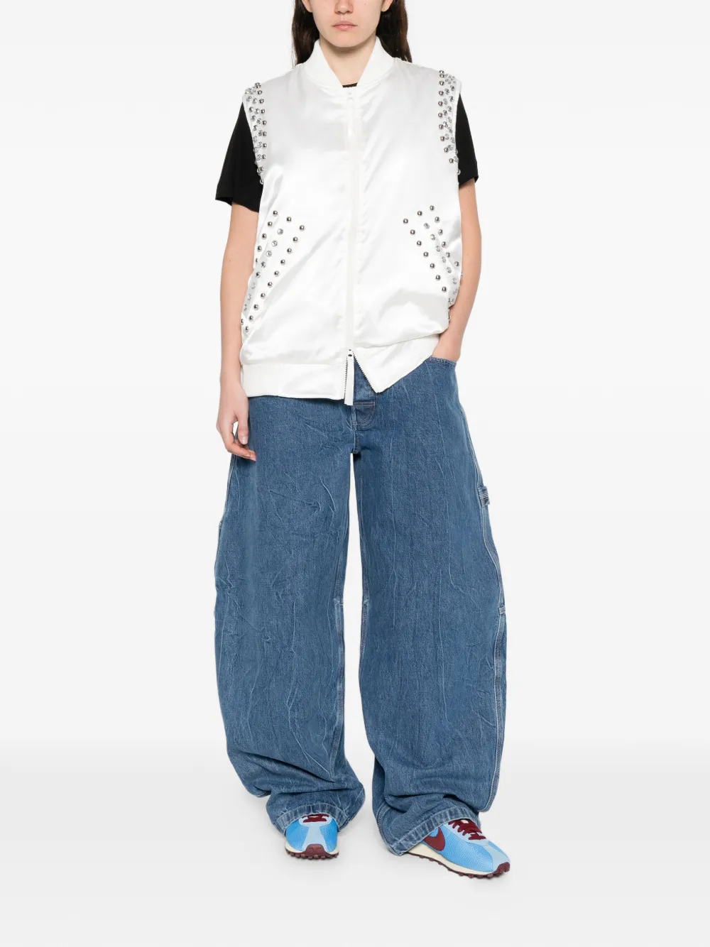  P.a.r.o.s.h. Studded Gilet - White 