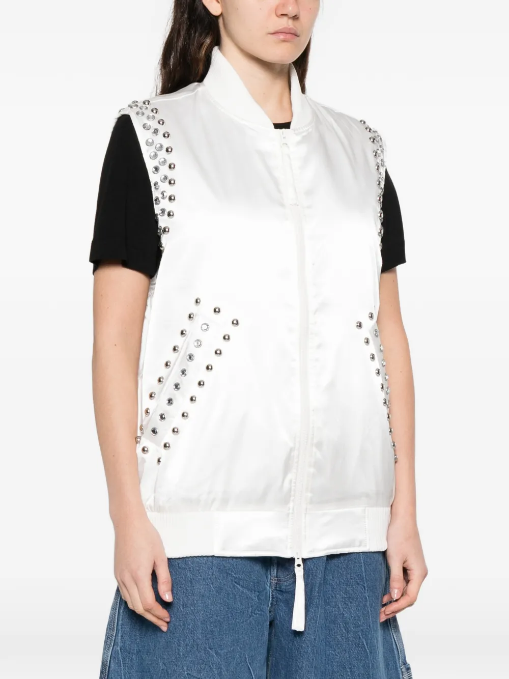  P.a.r.o.s.h. Studded Gilet - White 