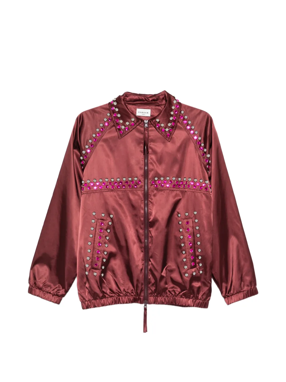 P.A.R.O.S.H. embellished collared jacket - Rosso