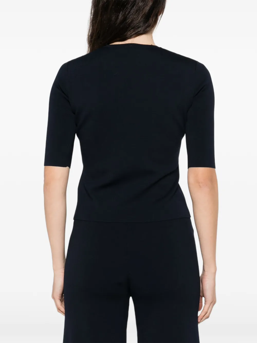 Max Mara Top met reliëf Blauw