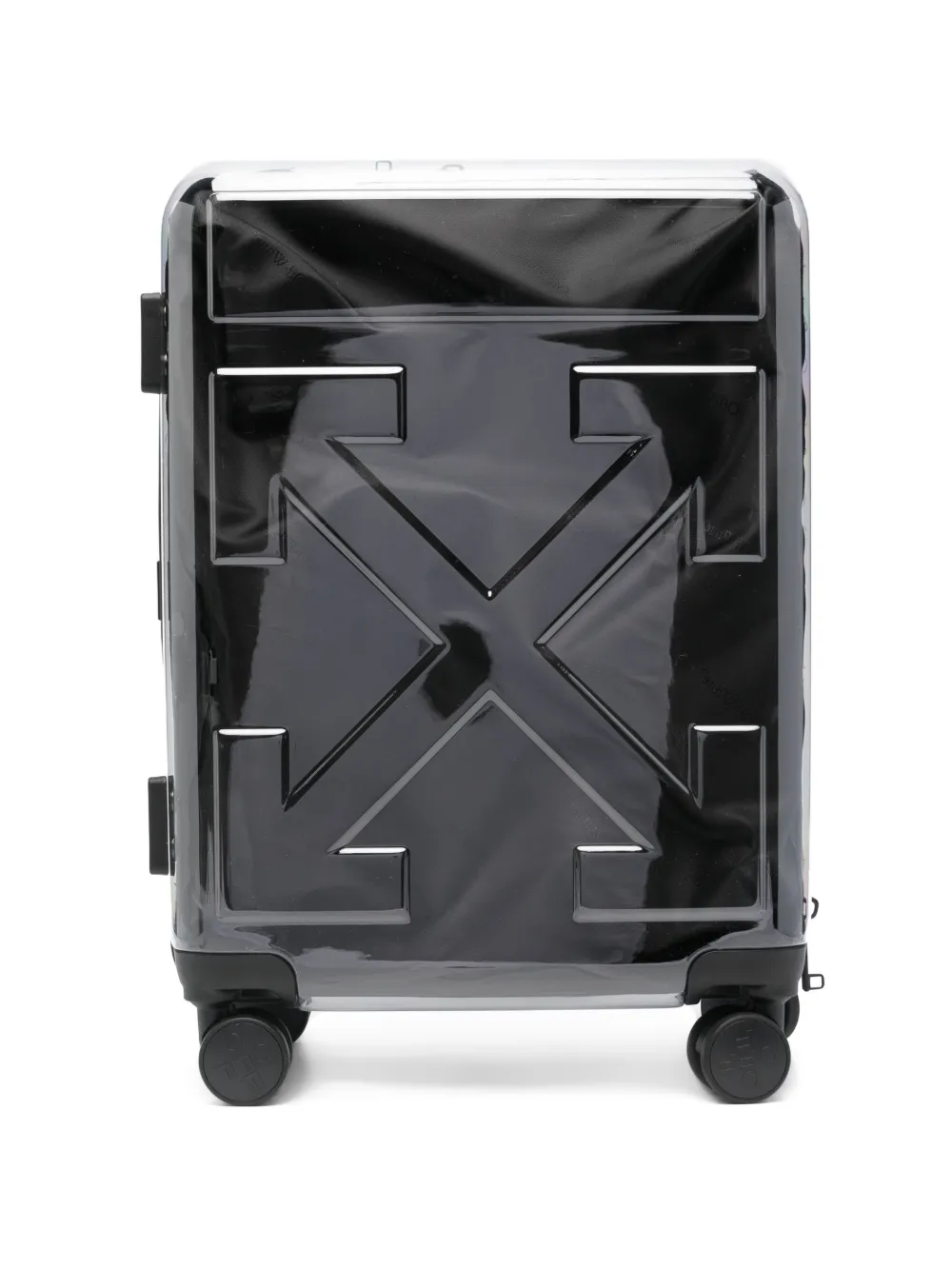Off-White arrows trolley luggage - Bianco