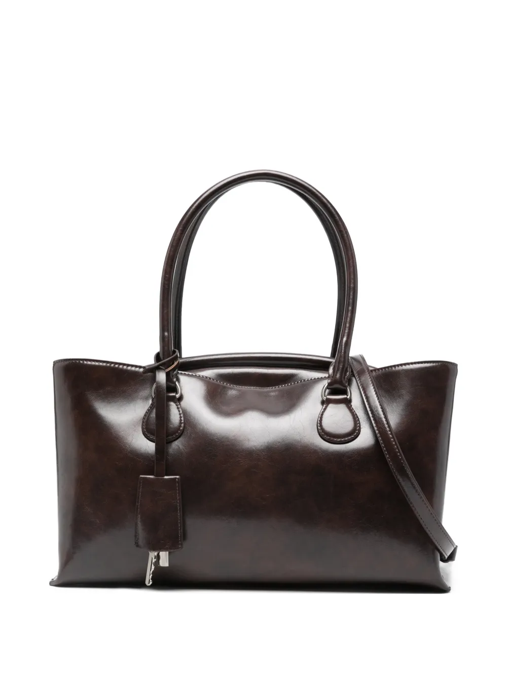 Osoi top handle tote bag - Marrone