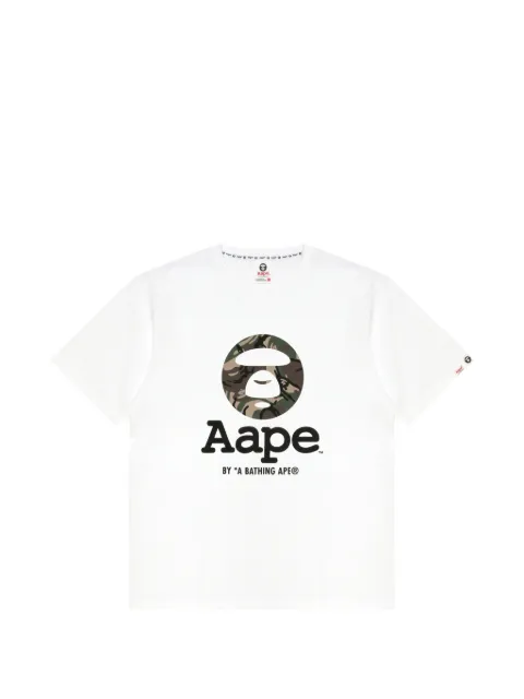 AAPE BY *A BATHING APE® playera con estampado militar y logo