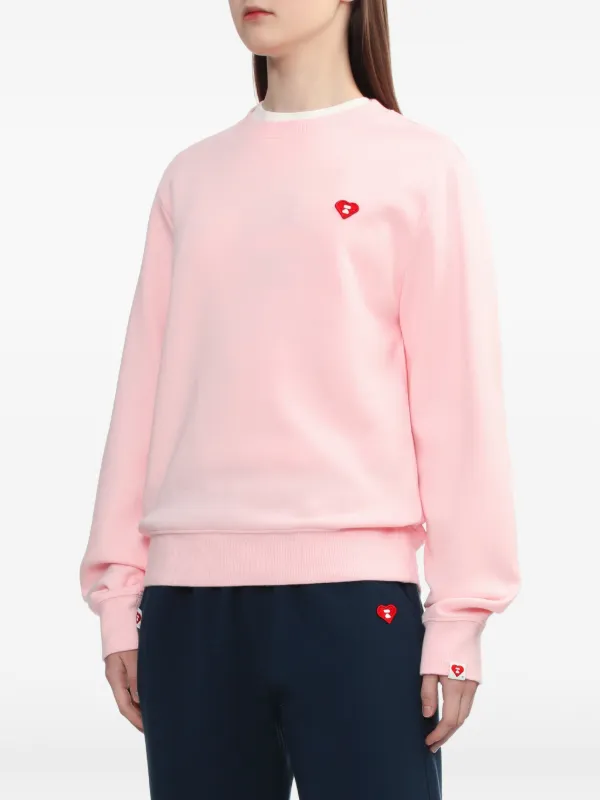 A BATHING APE® ハートバッジ スウェットシャツ | ピンク | FARFETCH JP