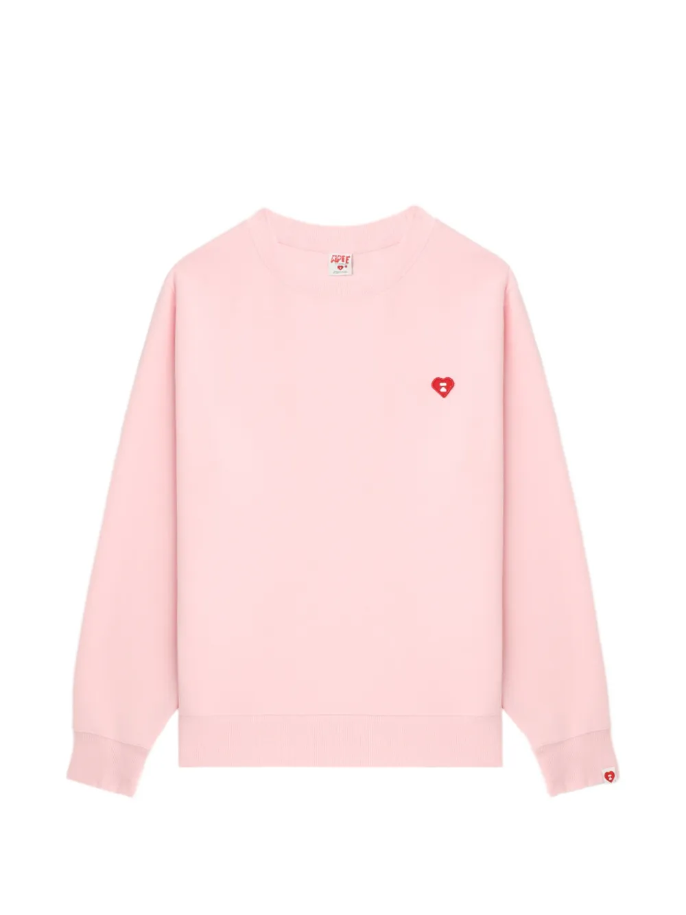 APEE™ by *A BATHING APE® heart-badge sweatshirt - Rosa