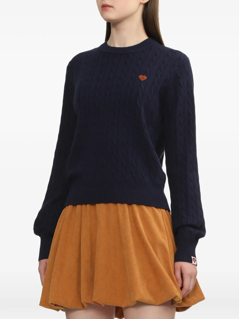  A Bathing Ape® Cable-knit Patch Sweater - Blue 