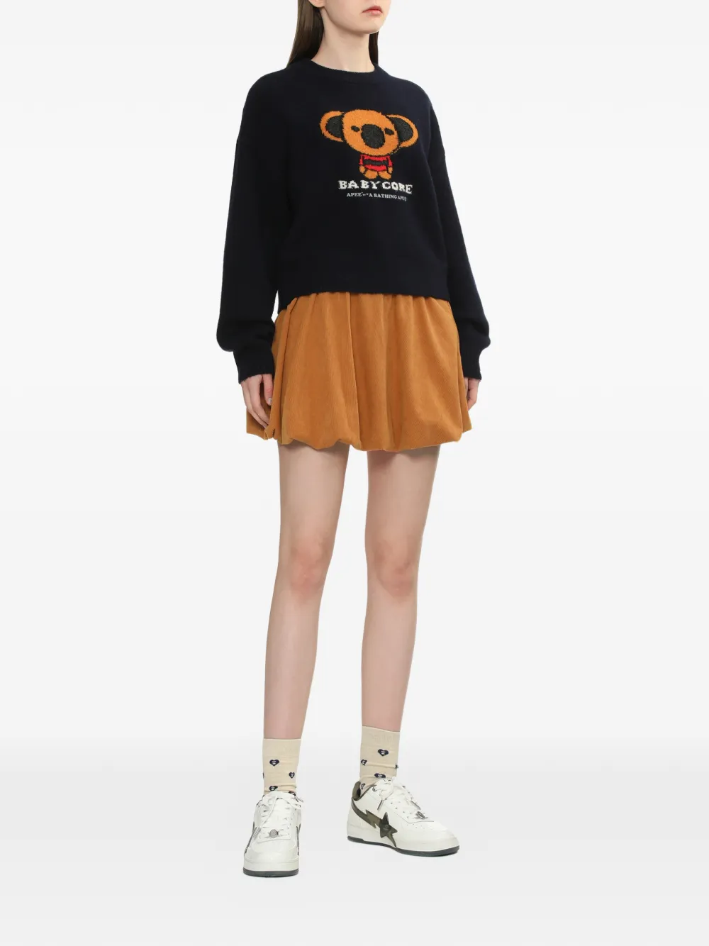  Apee™ By *a Bathing Ape® Koala-graphic Sweater - Blue 