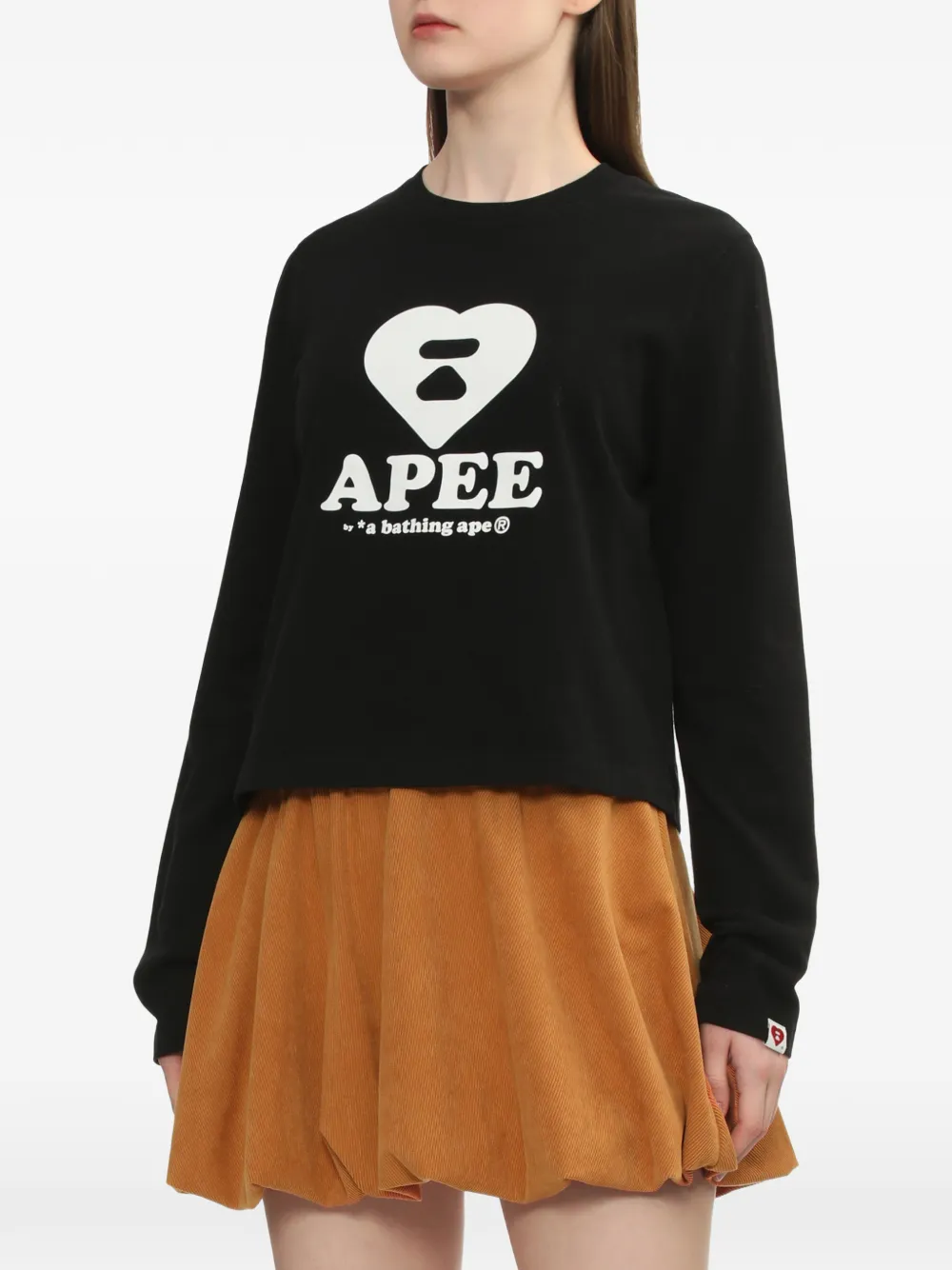 A Bathing Ape® Heart Logo-print Top - Black 