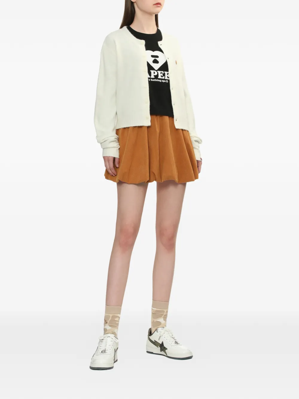  A Bathing Ape® Heart Logo-print Top - Black 
