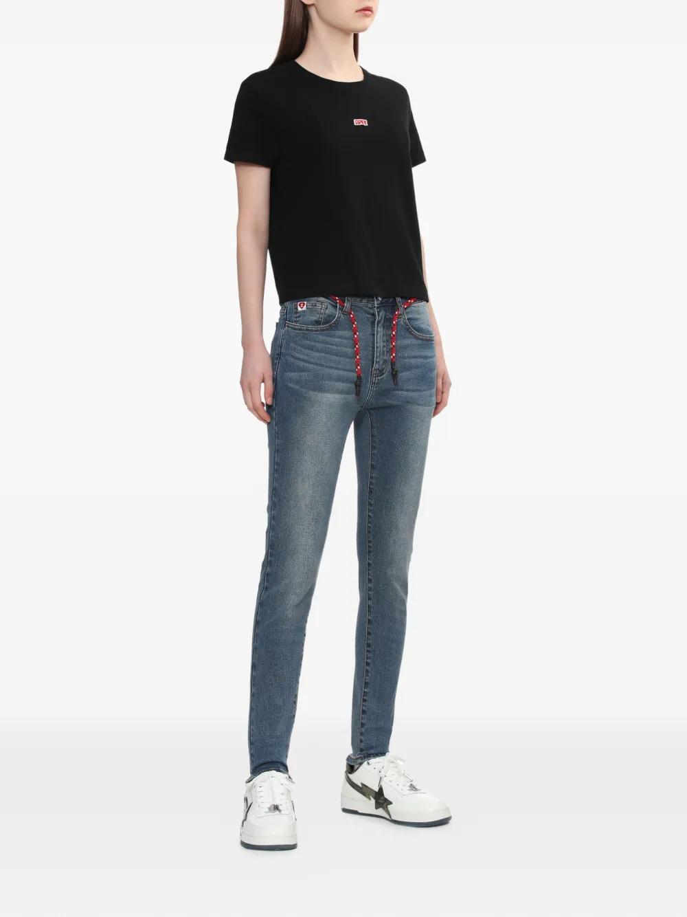 APEE™ by *A BATHING APE Appe braided straight-leg jeans - Blauw