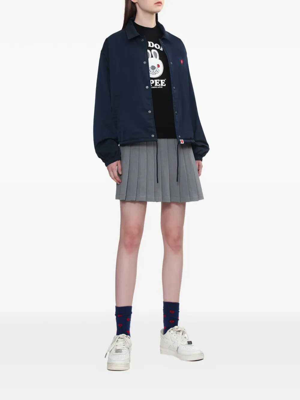  A Bathing Ape® Heart-appliqué Jacket - Blue 
