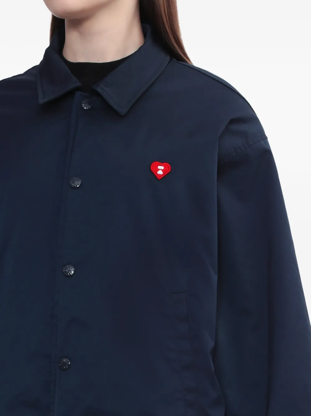 A BATHING APE Jack met hartapplicatie Blauw