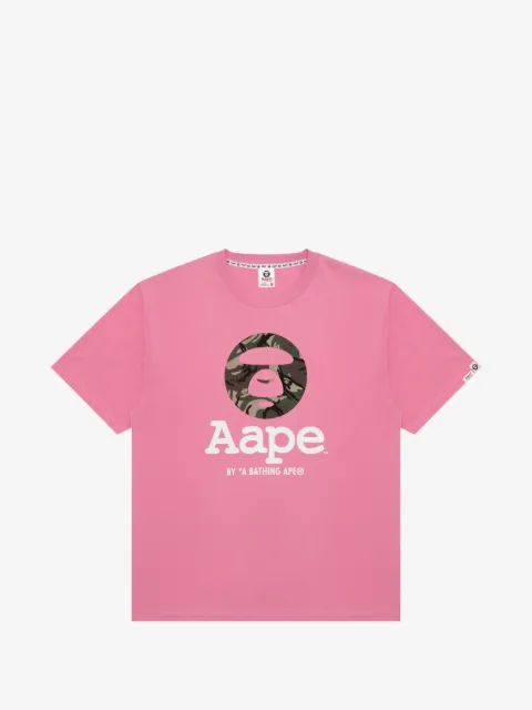 AAPE BY *A BATHING APE® playera con logo y estampado militar
