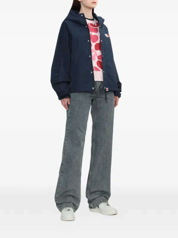 A BATHING APE® Apee Rope wide-leg Jeans | Blue | FARFETCH