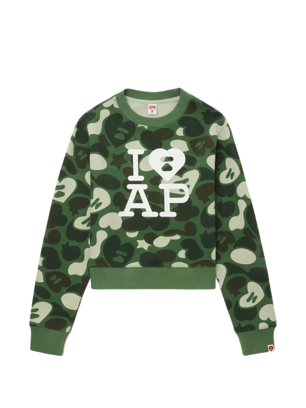 APEE™ by *A BATHING APE® camouflage crewneck knitwear - Verde