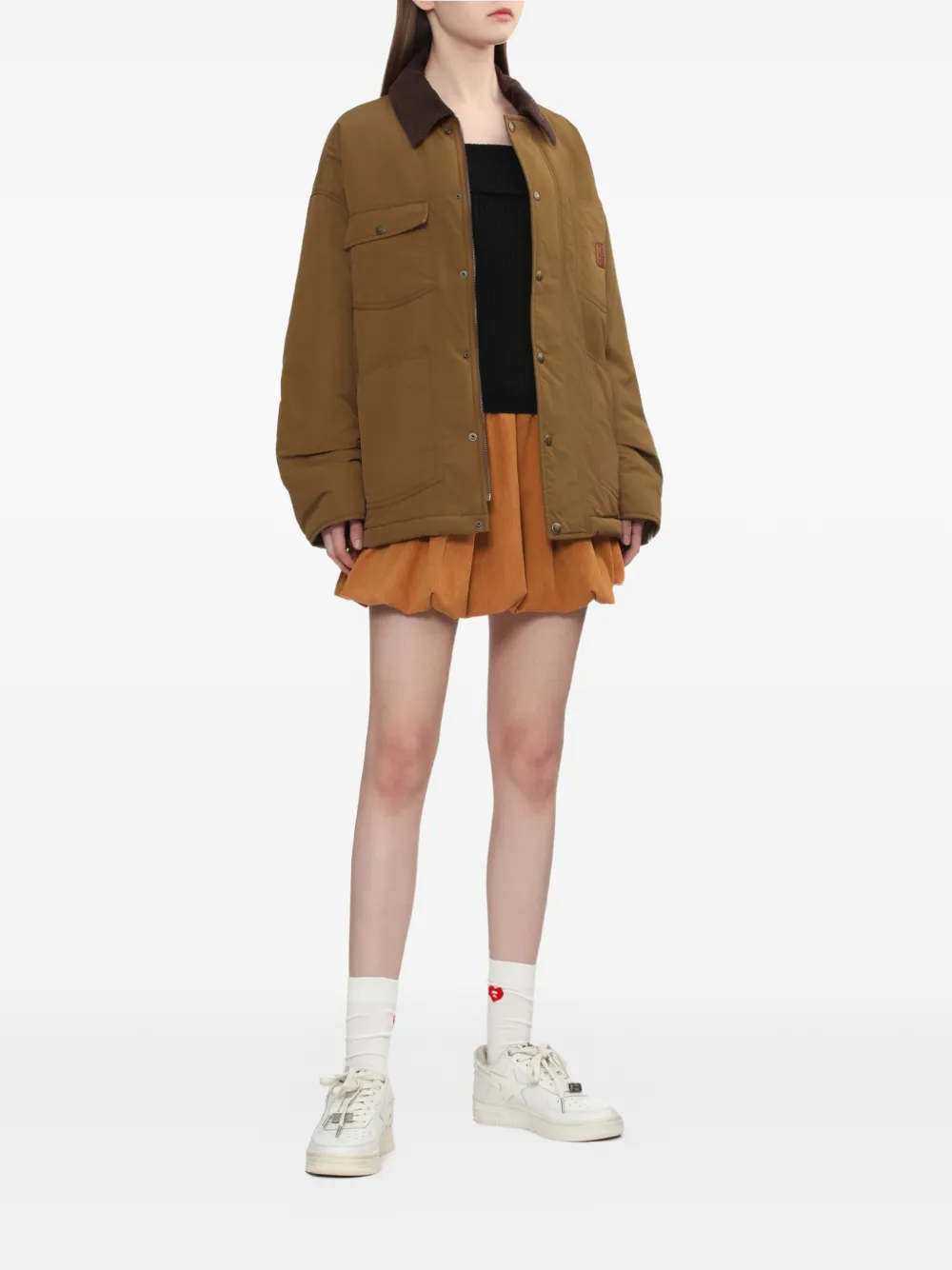  A Bathing Ape® Corduroy-collar Utility Jacket - Brown 
