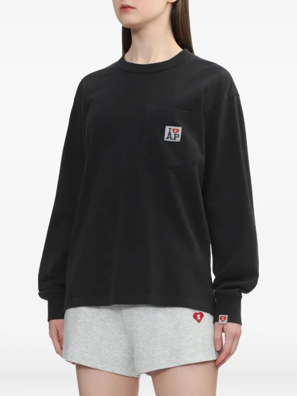 A BATHING APE® ポケット ロングTシャツ | ブラック | FARFETCH JP