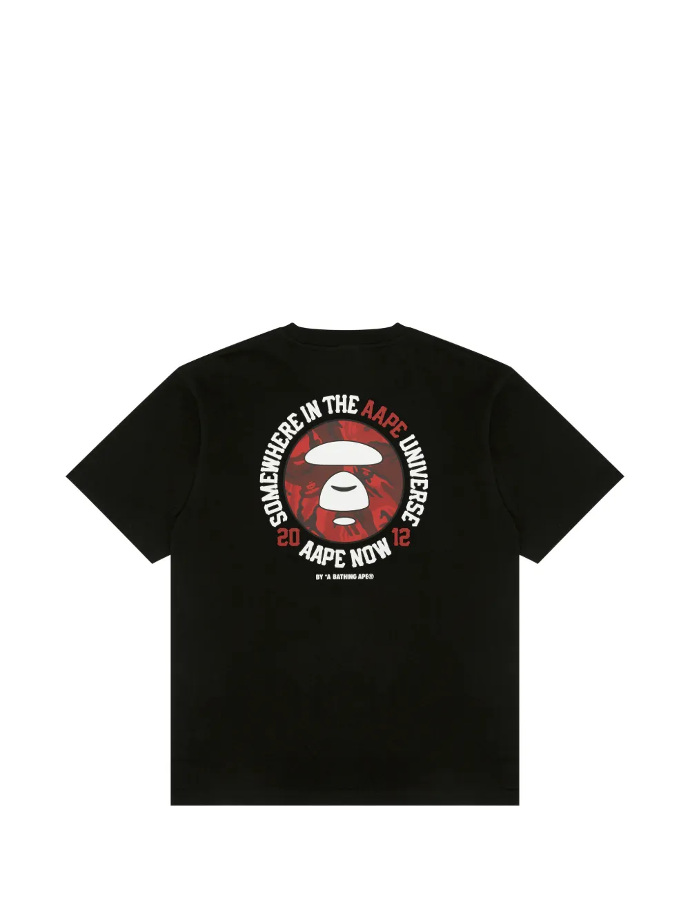 AAPE BY *A BATHING APE logo-print T-shirt - Zwart
