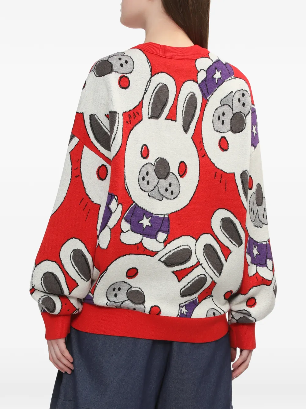 rabbit pattern sweater