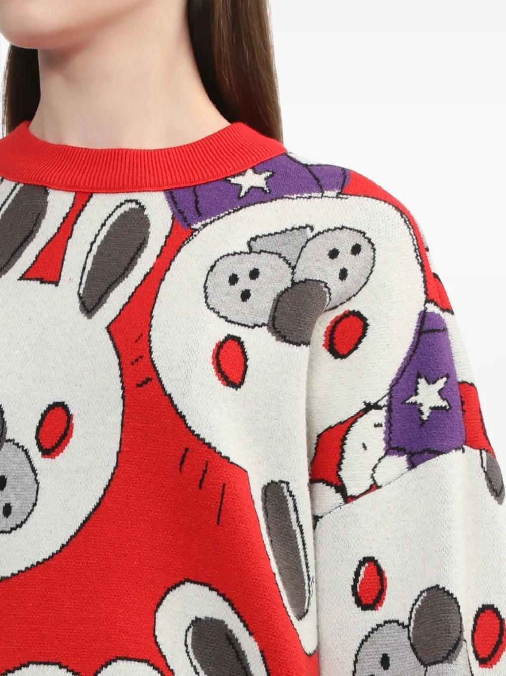 rabbit pattern sweater