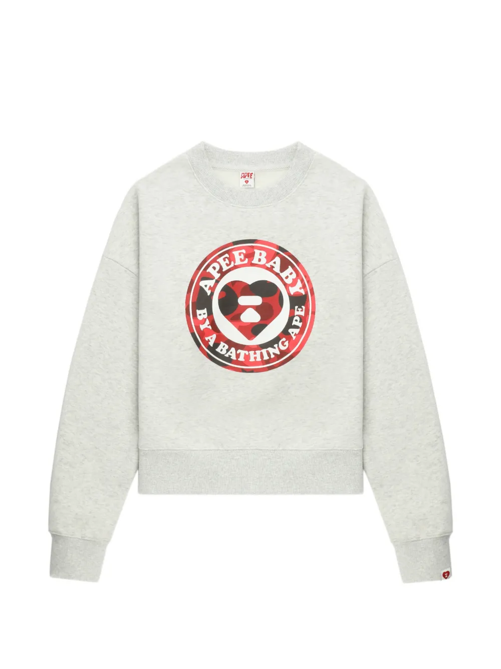 APEE™ by *A BATHING APE® Round Camo heart-print sweatshirt - Grigio