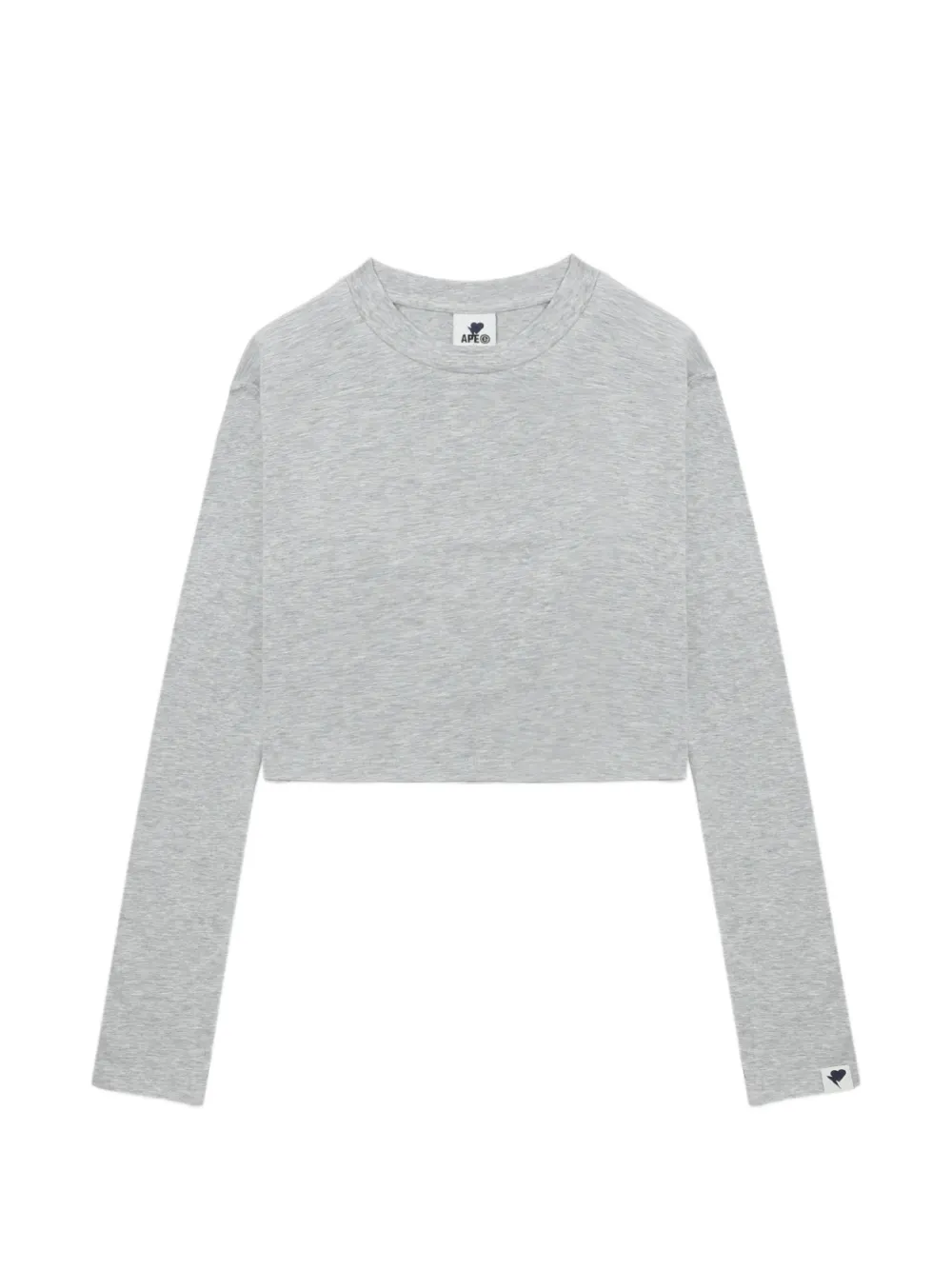APEE™ by *A BATHING APE® cropped long-sleeve top - Grigio
