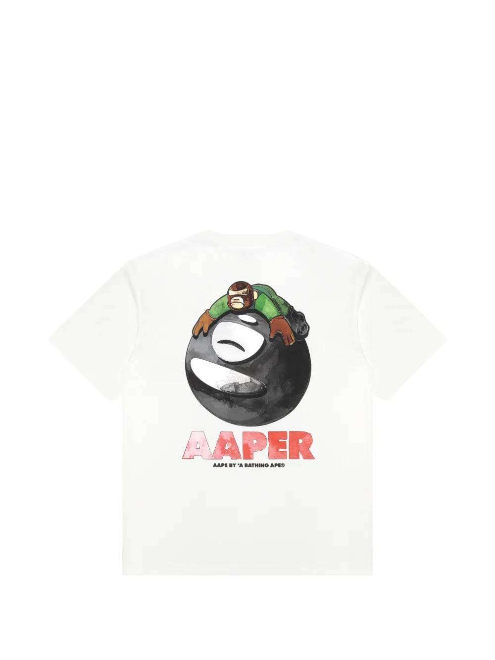 AAPE BY *A BATHING APE cotton T-shirt - Wit