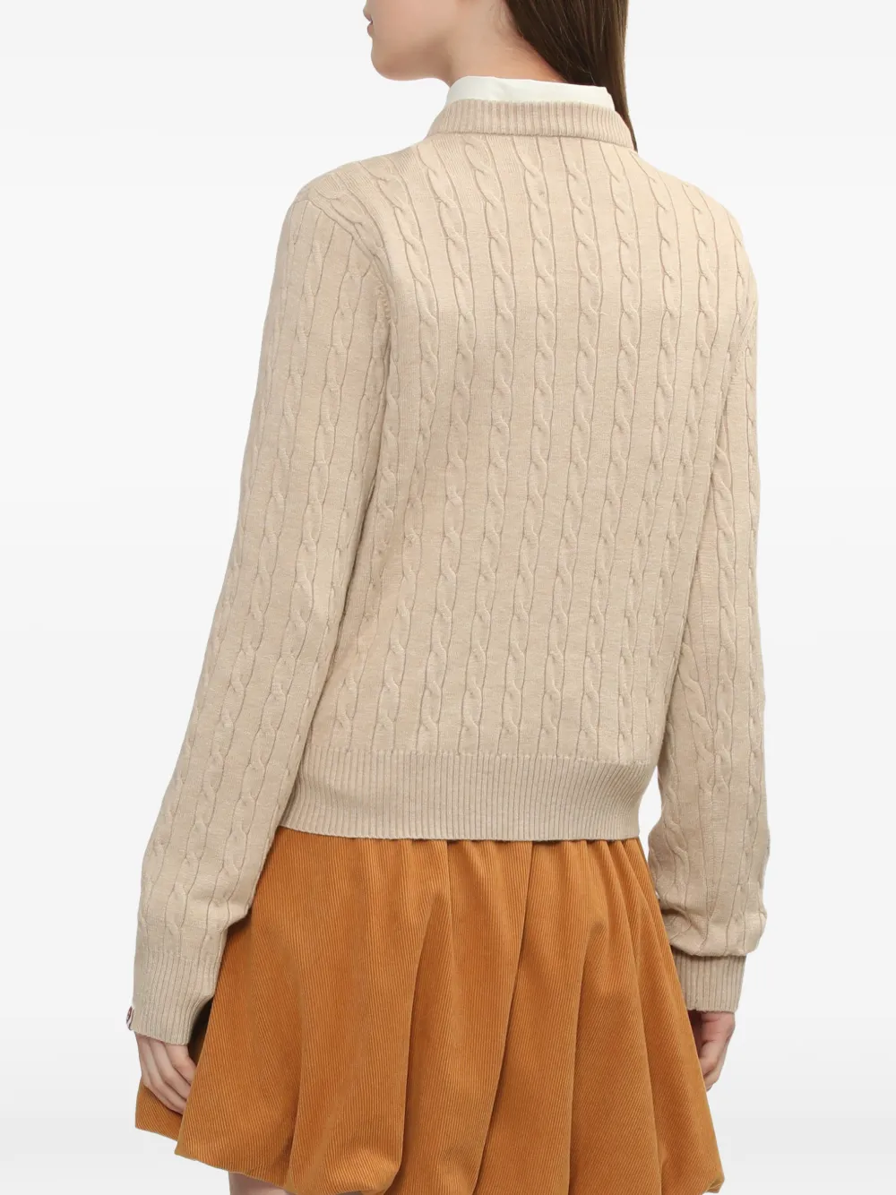 cable-knit heart sweater
