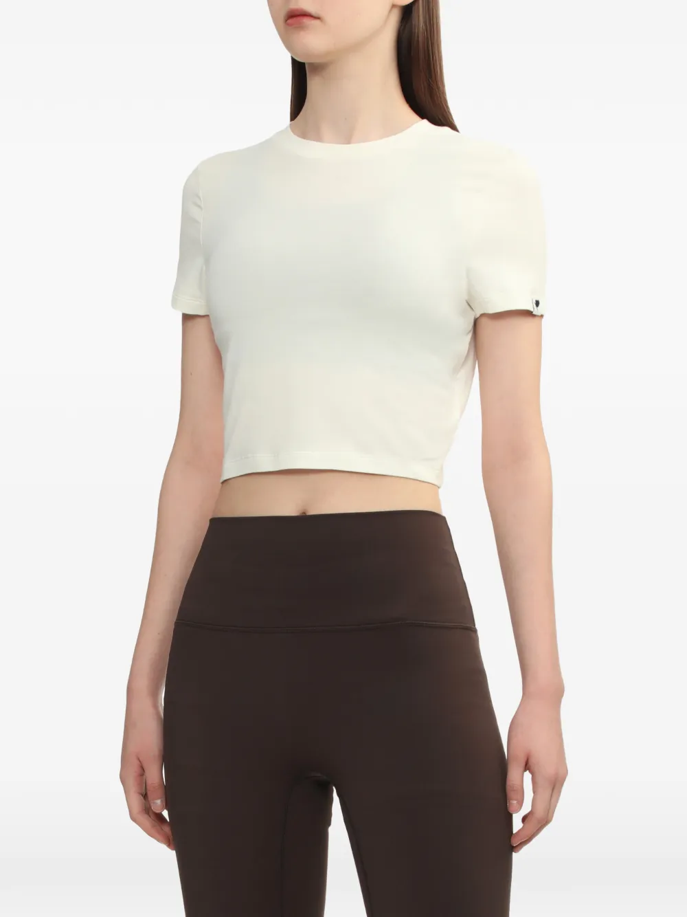  A Bathing Ape® Heart-motif Cropped T-shirt - Neutrals 