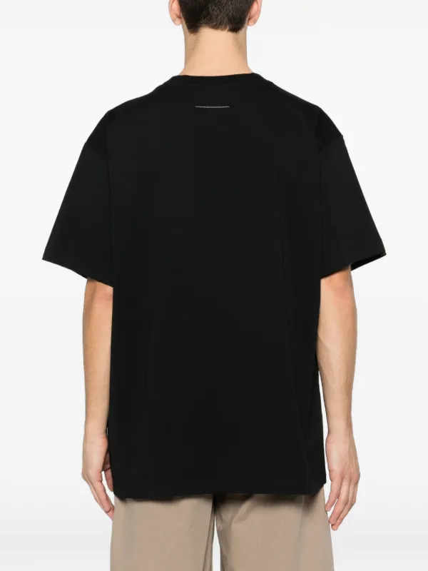 MM6 Maison Margiela Graphic Print T-shirt | Black | FARFETCH OM