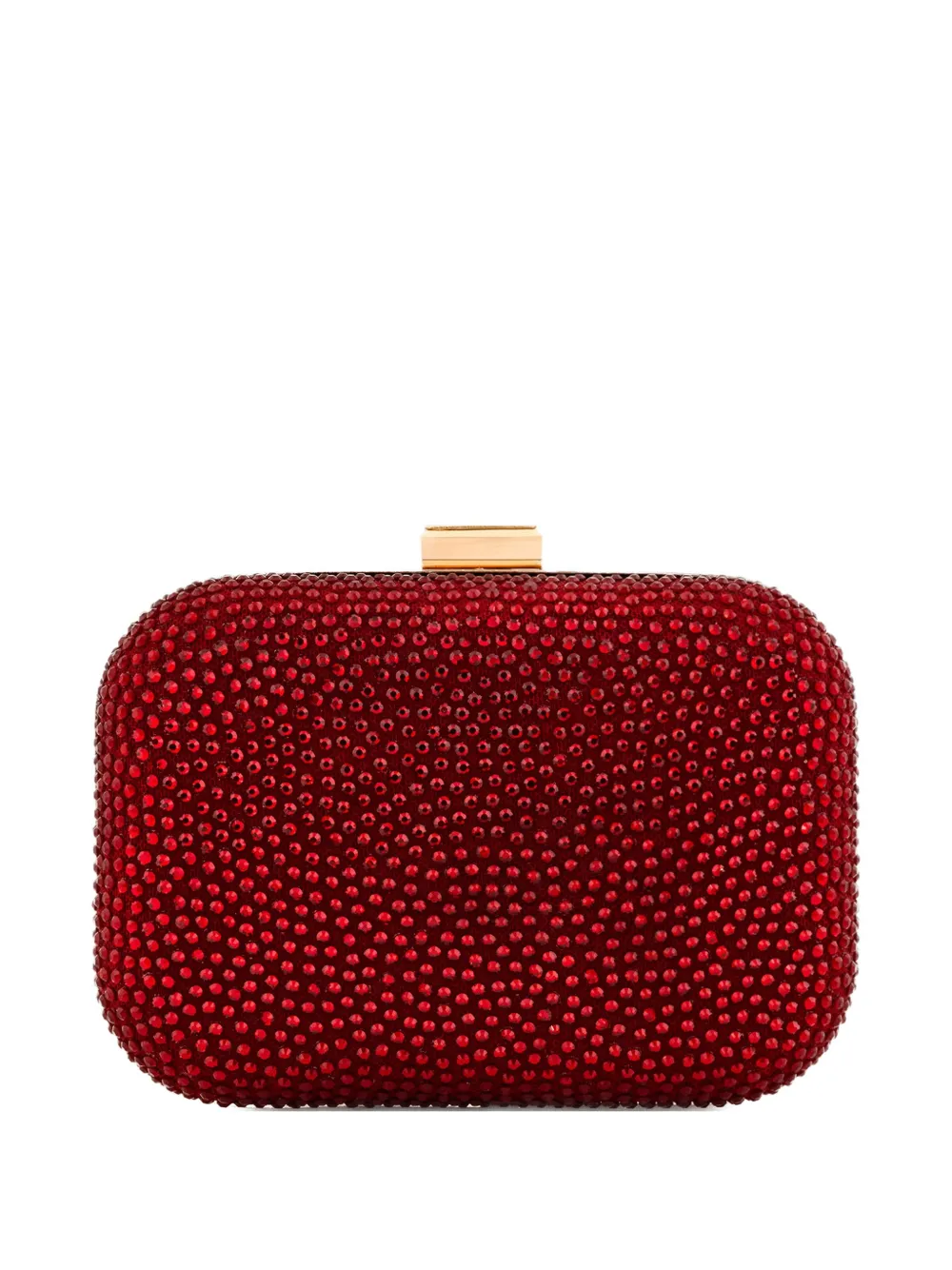 Gemy Maalouf crystal-embellished crepe clutch bag - Rosso