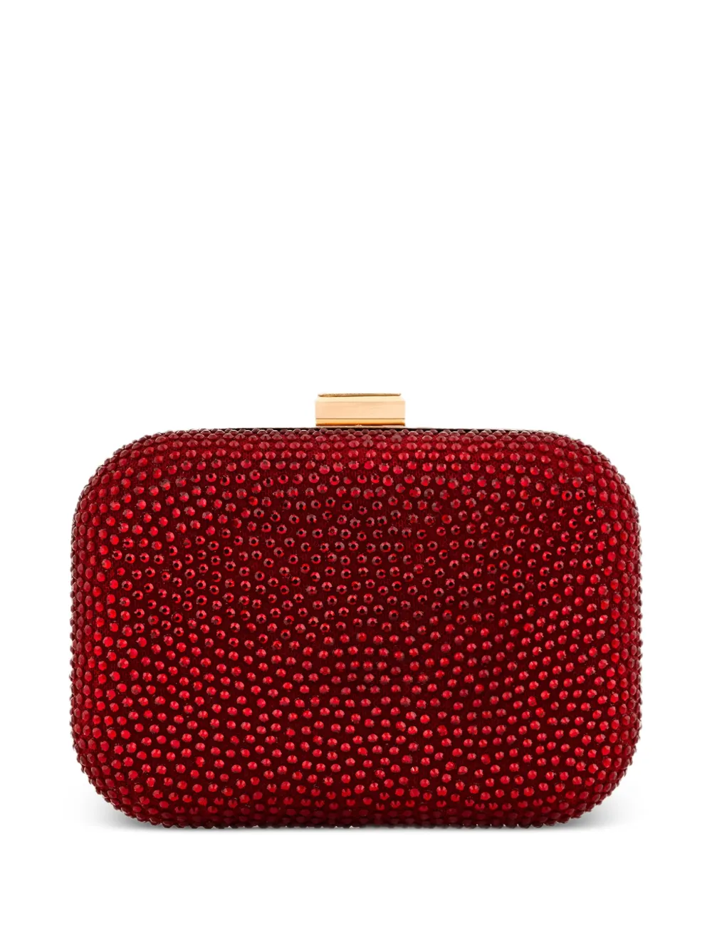 Gemy Maalouf crystal-embellished crepe clutch bag - Rosso