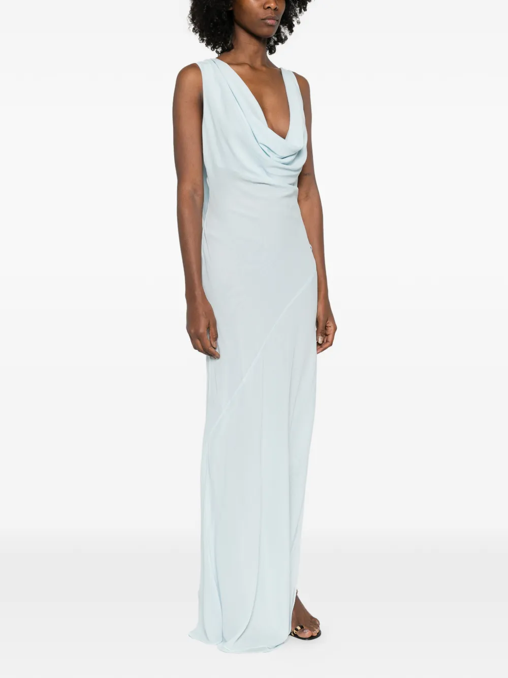 THE ANDAMANE Minerva mouwloze maxi-jurk Blauw