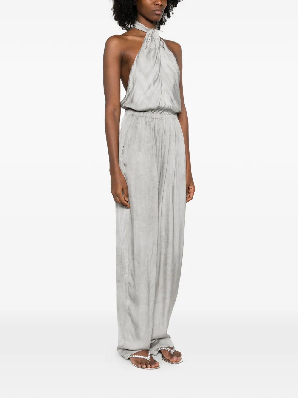  The Andamane Amber Twisted Jumpsuit - Grey 