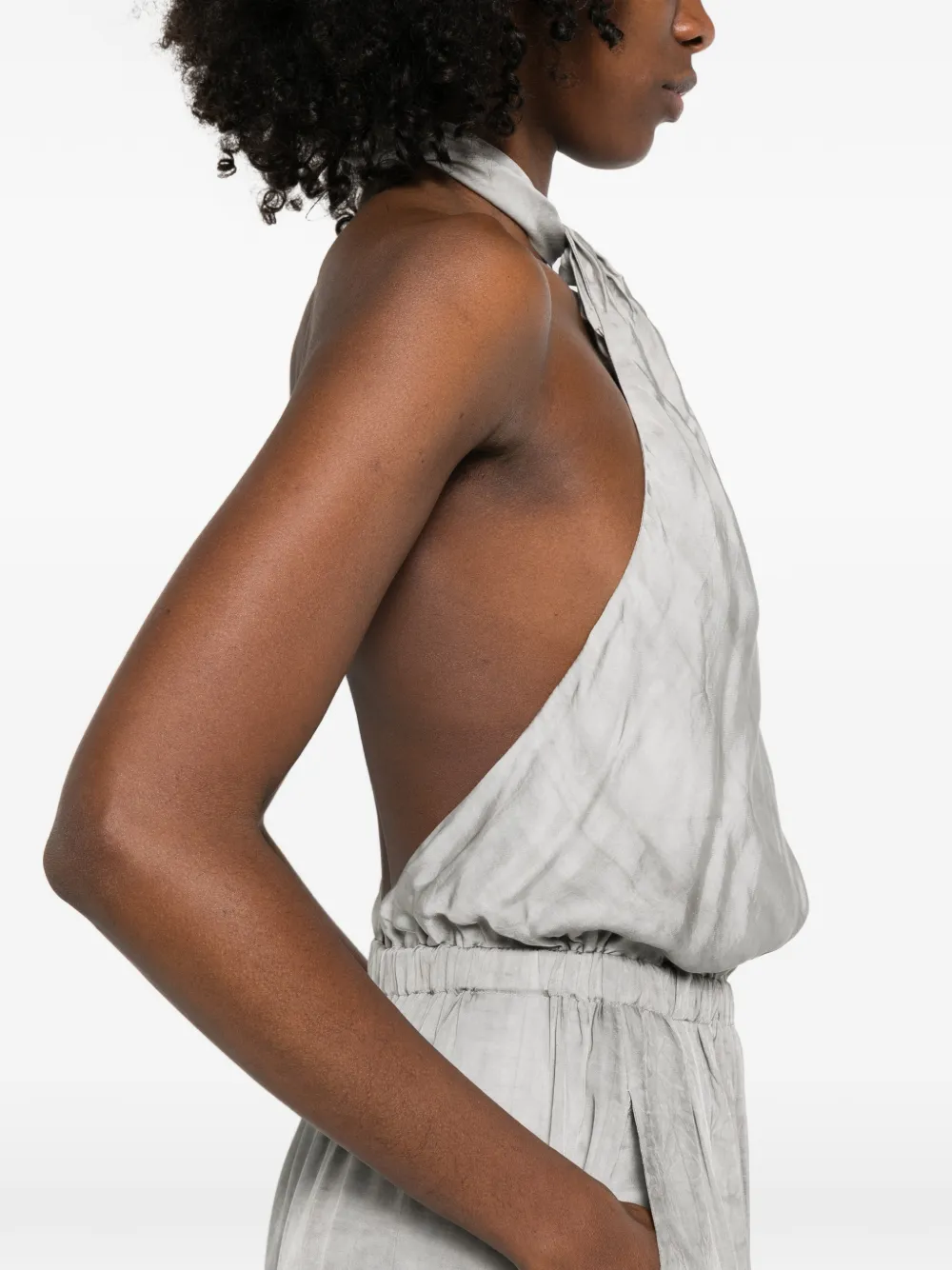 THE ANDAMANE Amber gedraaide jumpsuit Grijs