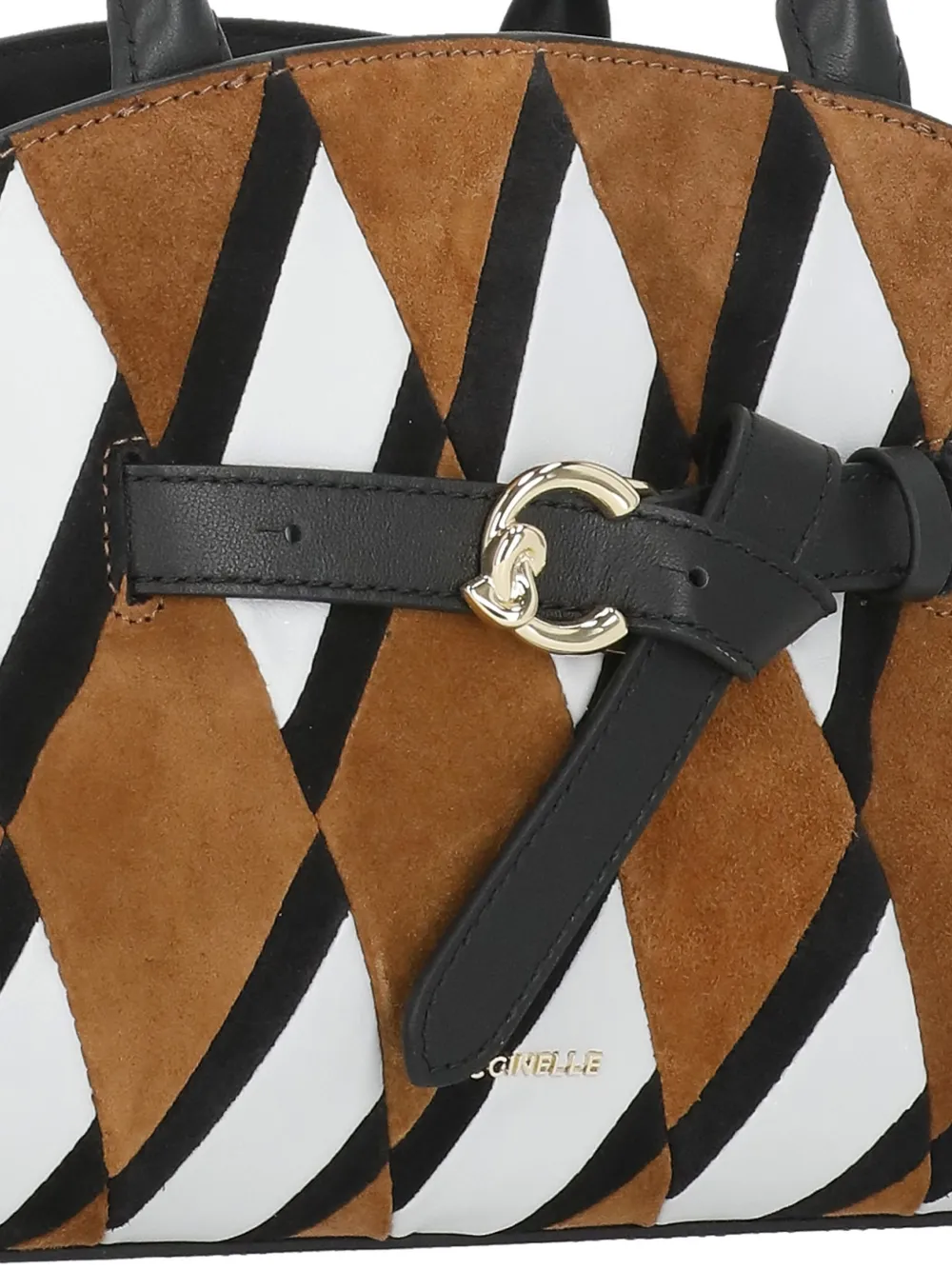 Coccinelle Sabine Geo leather shoulder bag - Marrone