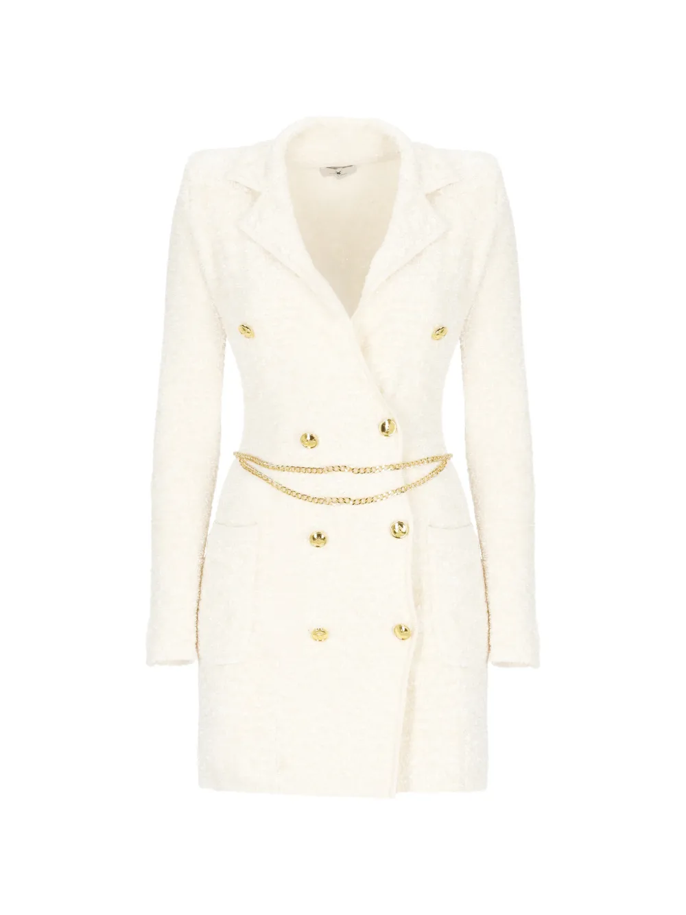 Elisabetta Franchi double-breasted mini dress - Toni neutri