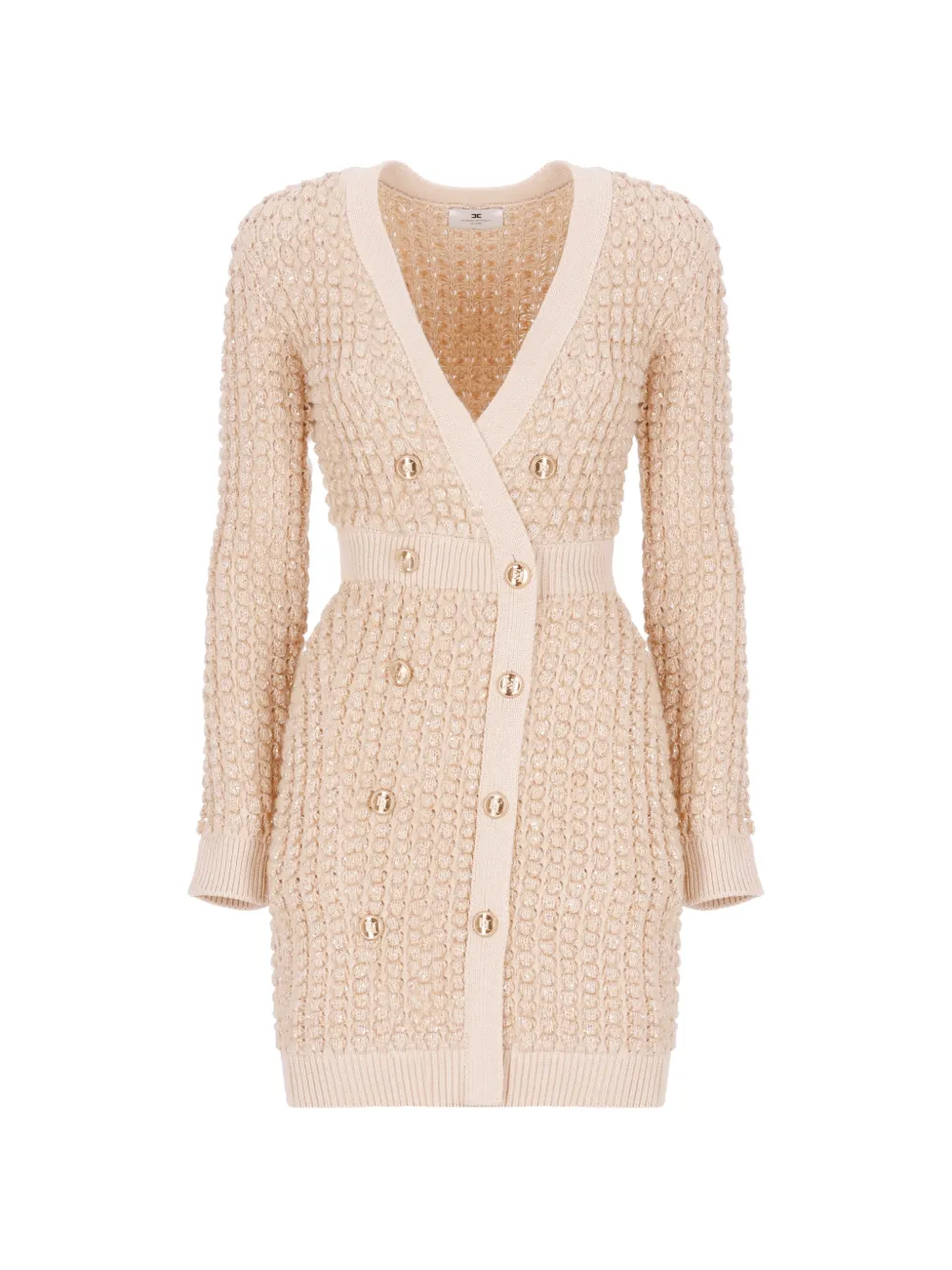 Elisabetta Franchi button-fastening mini dress - Toni neutri